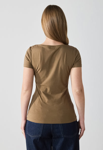 Anna Field 5 PACK - Basic T-shirt - Chocolate Torte/cub/warm Taupe/light Beige/egret