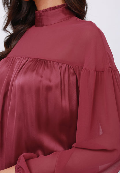 Anna Field Blouse - Wine