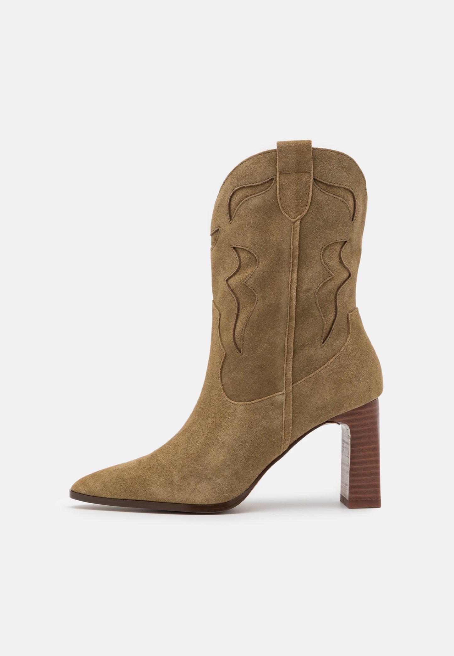Anna Field Leather - Cowboy/Biker Ankle Boot - Khaki