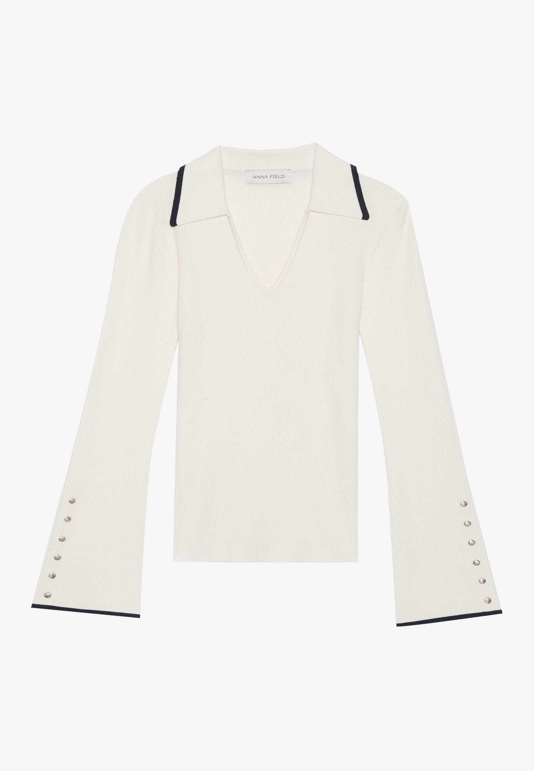 Anna Field Jumper - Off-white_navy