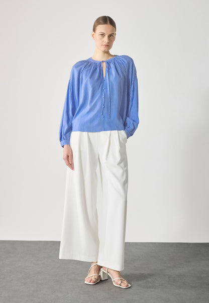 Anna Field Blouse - White/blue