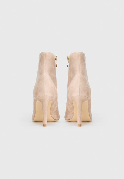 Anna Field LEATHER - High Heeled Ankle Boots - Beige