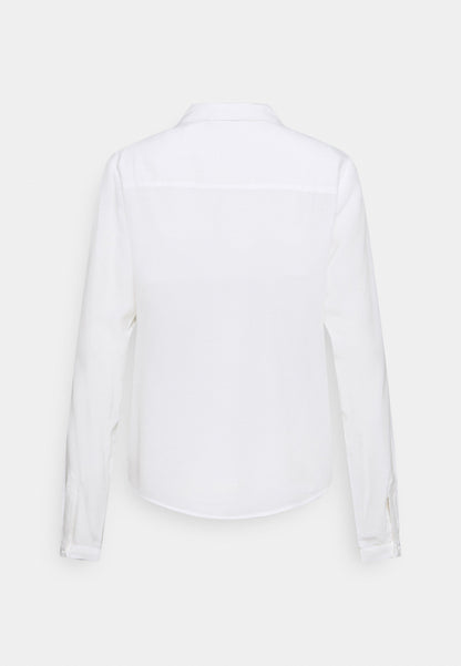 Anna Field Basic Blouse With Pocket - Button-Down Blouse - Off-White