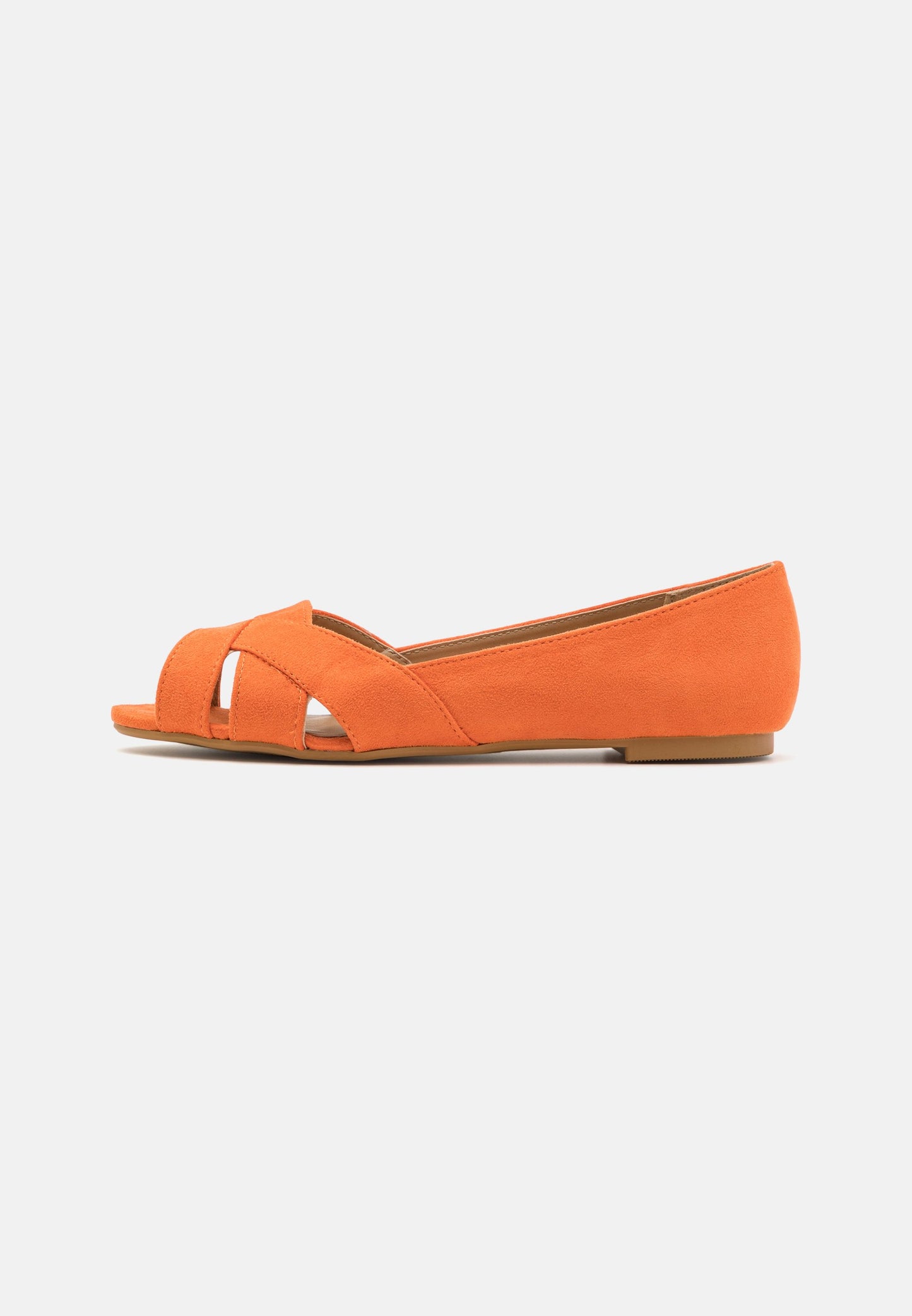 Anna Field Peeptoe Ballet Pumps - Orange
