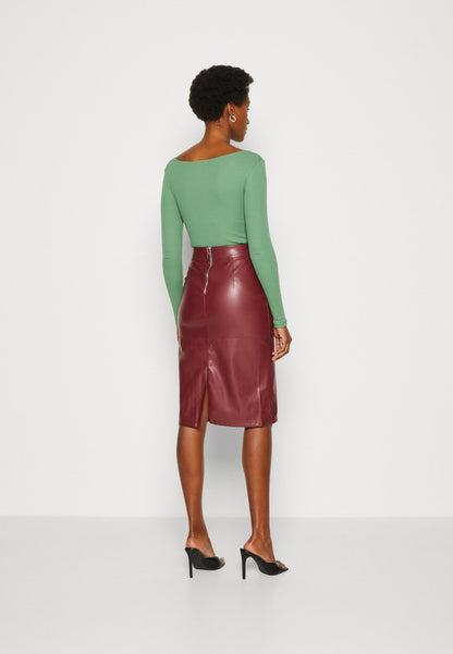 Anna Field Pencil Skirt - Bordeaux