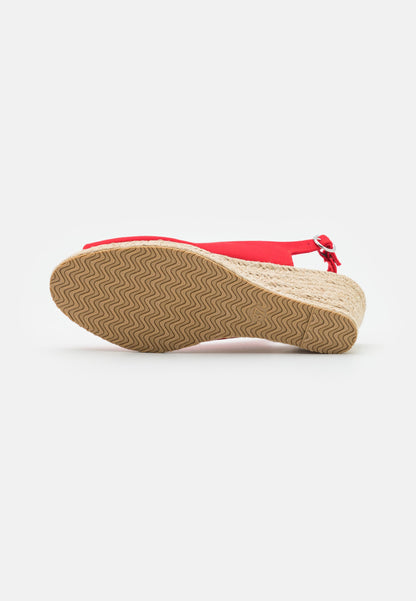 Anna Field Wedge Sandals - Red
