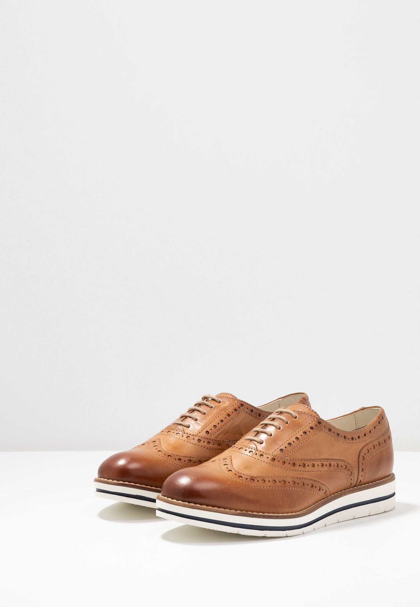 Anna Field Leather - Casual Lace-Ups - Cognac