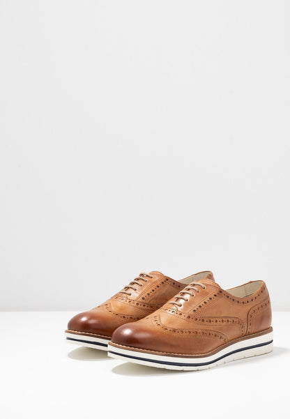 Anna Field Leather - Casual Lace-Ups - Cognac
