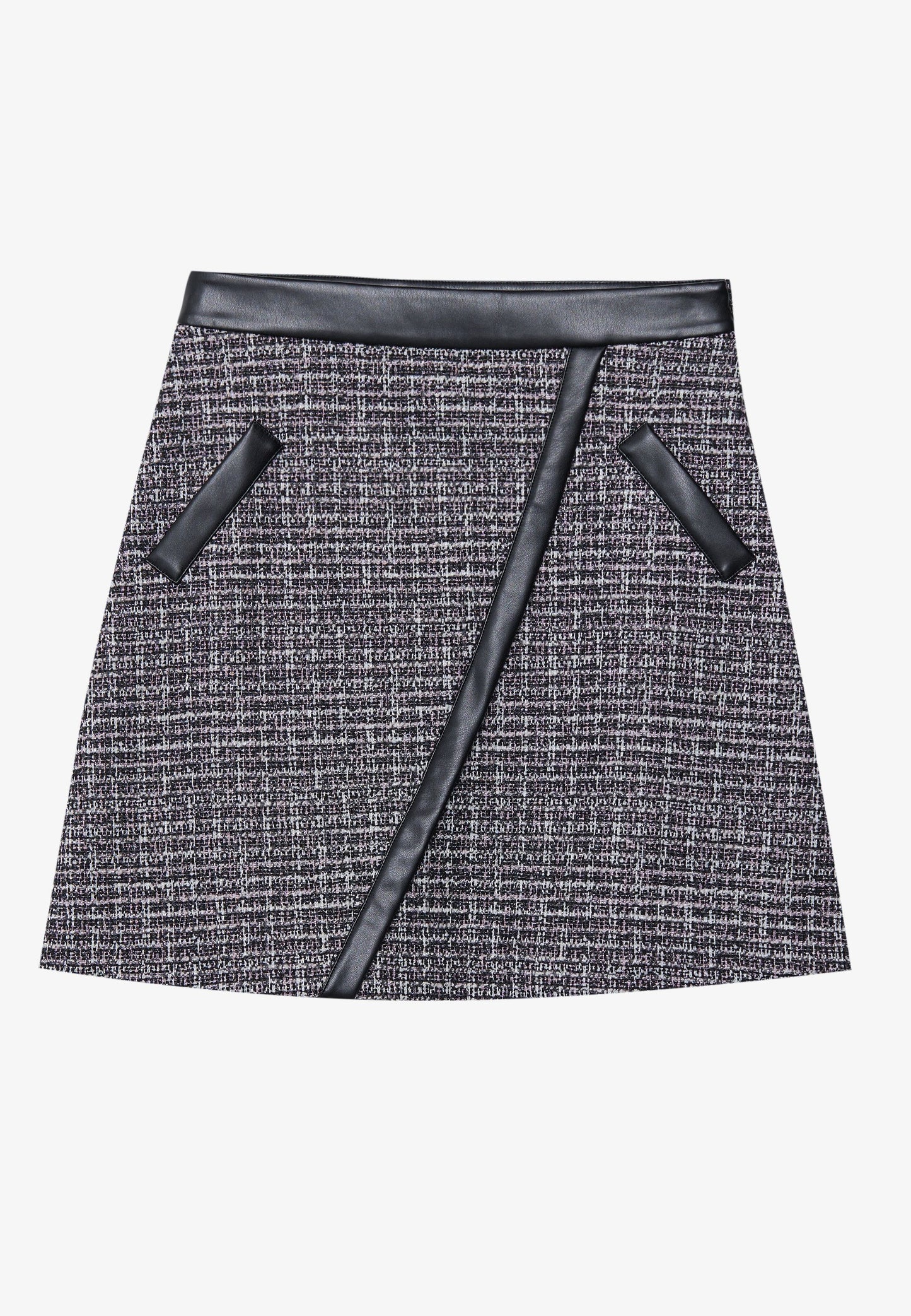 Anna Field A-line Skirt - Black/white/light Pink