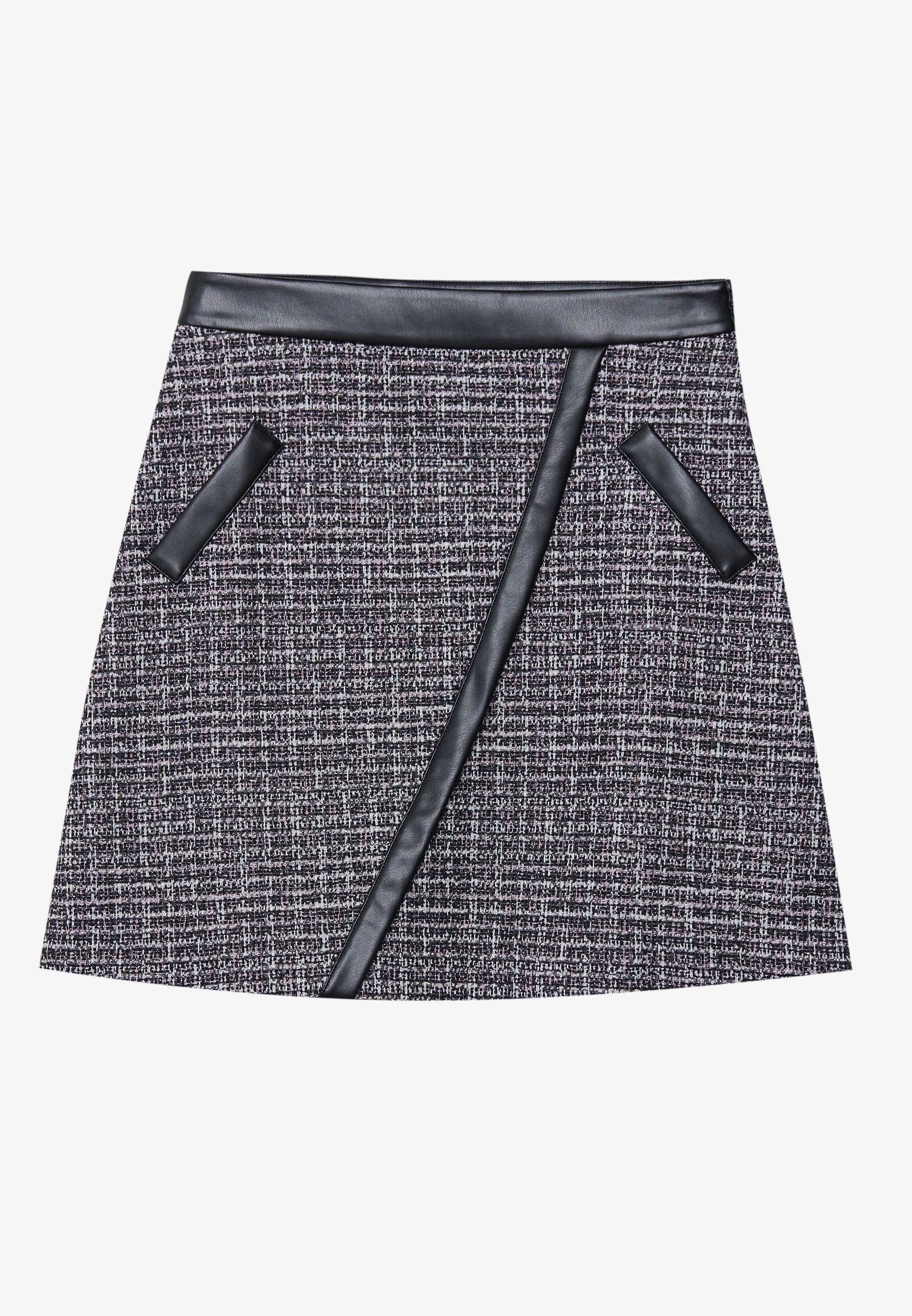 Anna Field A-line Skirt - Black/white/light Pink