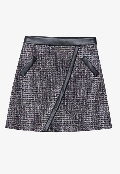 Anna Field A-line Skirt - Black/white/light Pink
