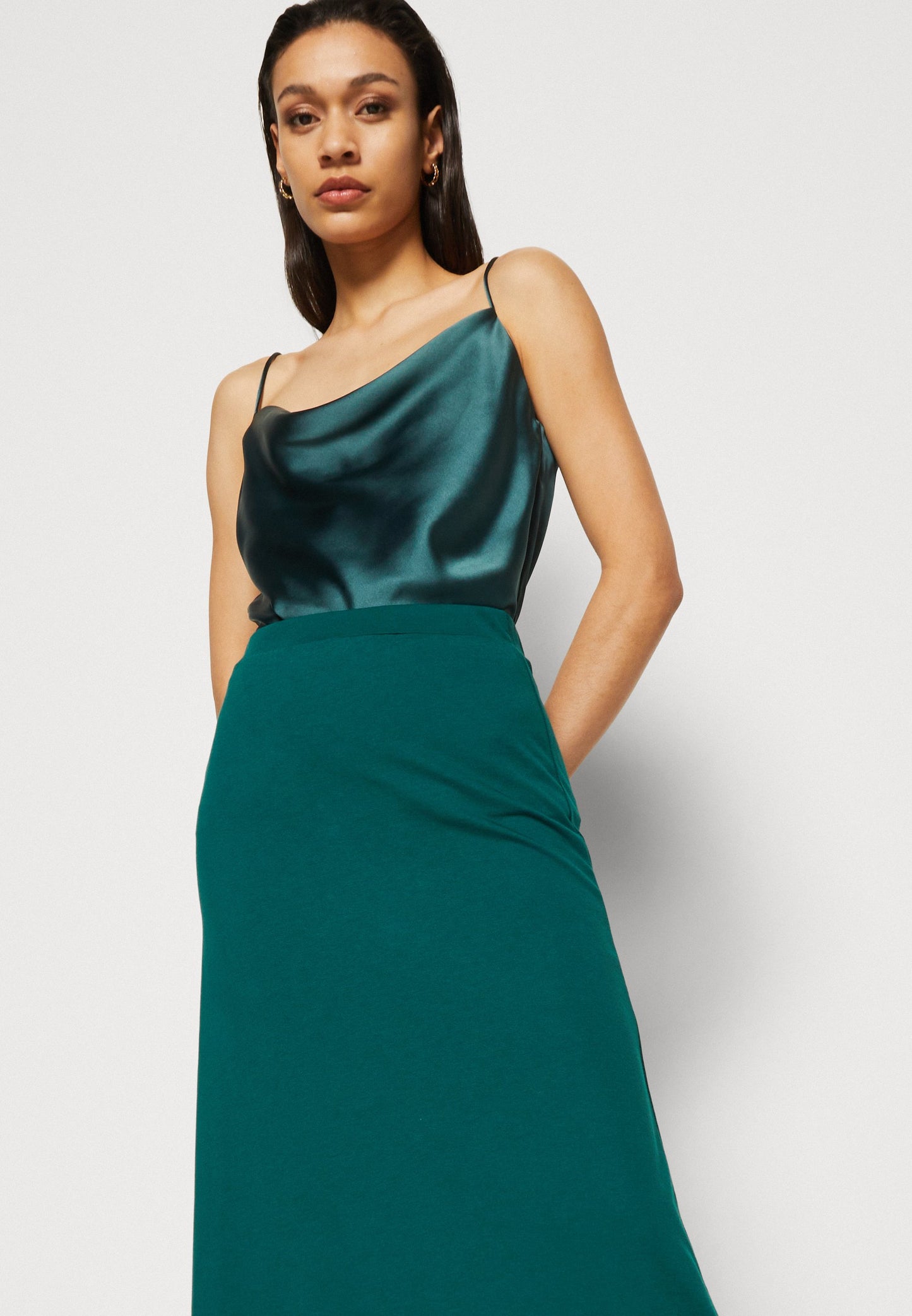 Anna Field Maxi Skirt - Dark Green