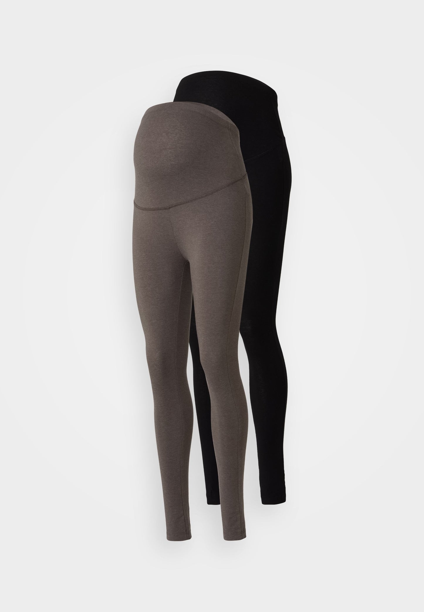  2 PACK - Leggings - Trousers - Black/mottled Dark Brown