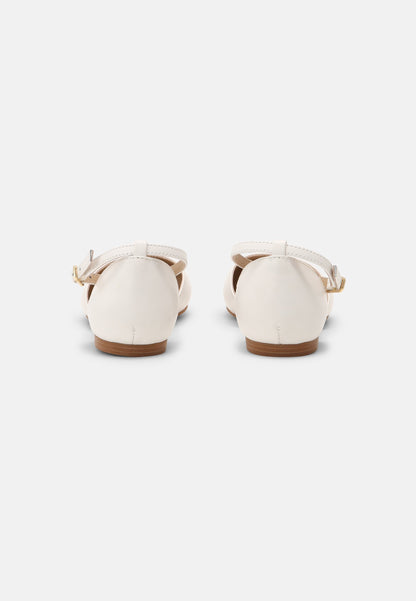  Leather - Ankle Strap Ballet Pumps