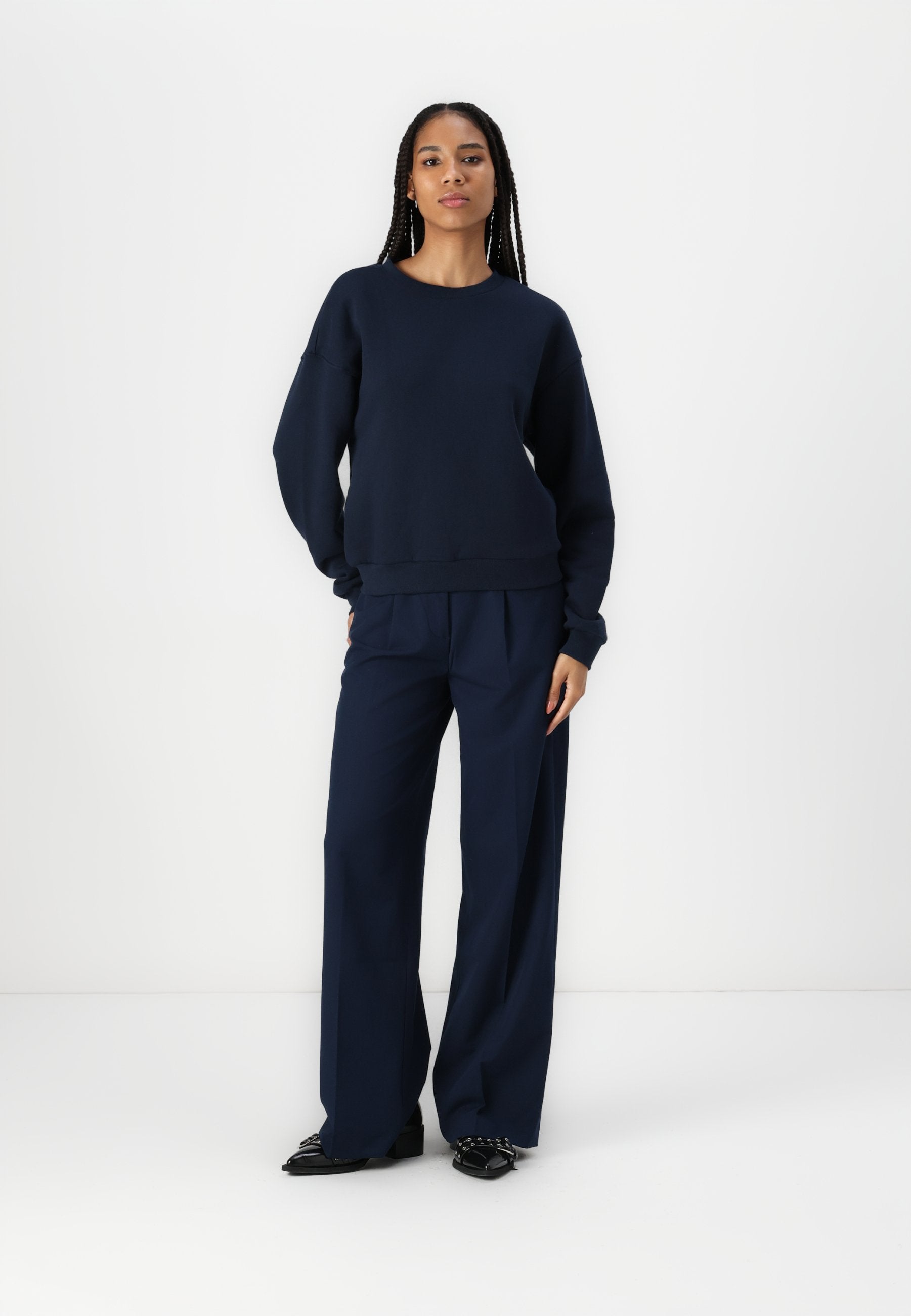 Anna Field BASIC CREW NECK - Sweatshirt - Dark Blue