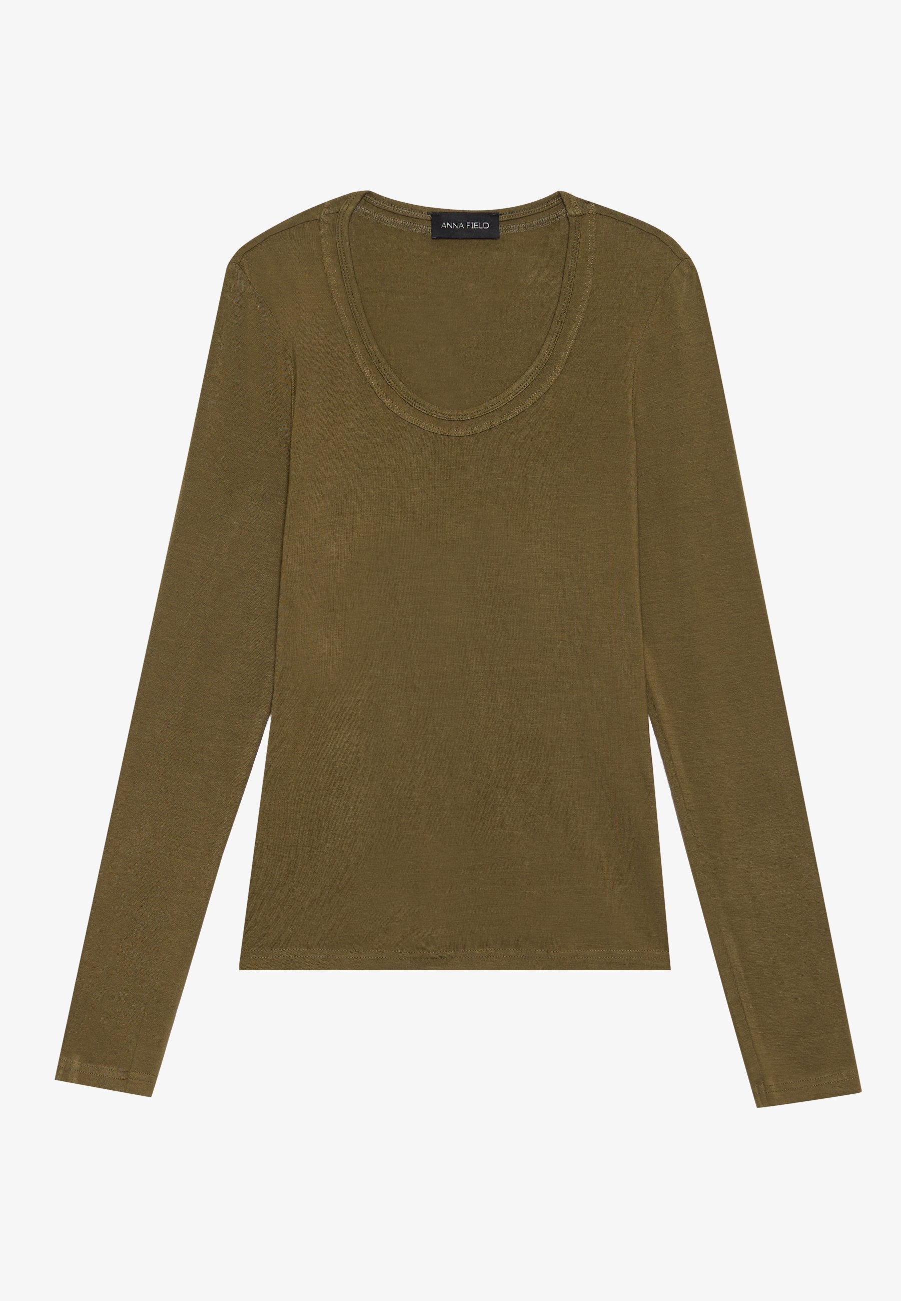 Anna Field 3 PACK - Long Sleeved Top - Rose Smoke/dark Olive/black