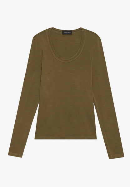 Anna Field 3 PACK - Long Sleeved Top - Rose Smoke/dark Olive/black