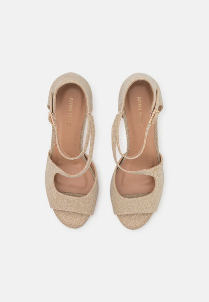 Anna Field High Heeled Sandals - Gold