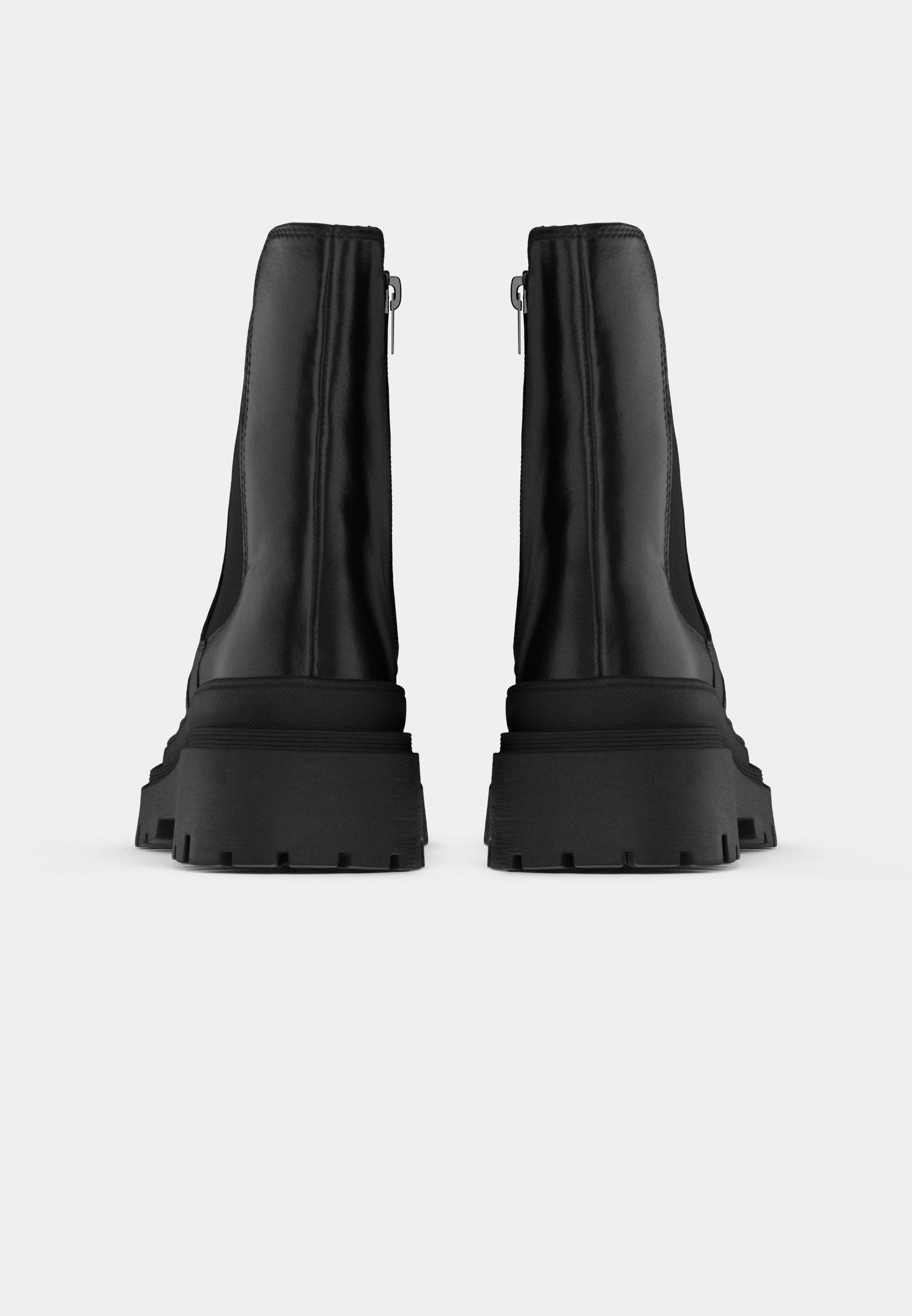 Anna Field LEATHER - Platform Ankle Boots - Black