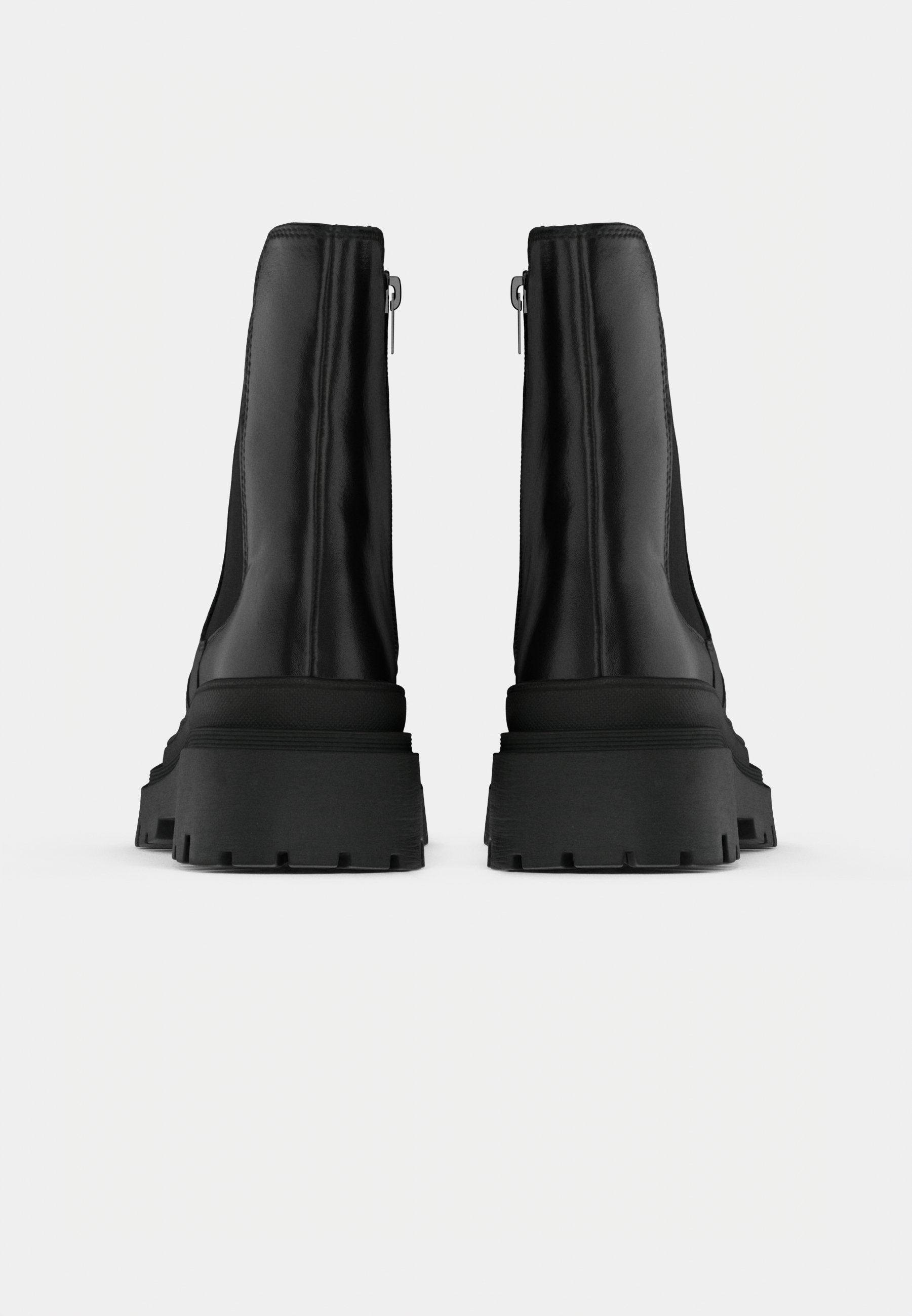 Anna Field LEATHER - Platform Ankle Boots - Black