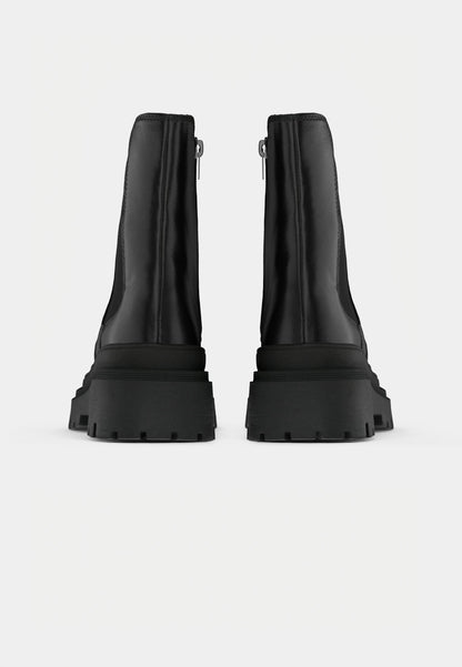 Anna Field LEATHER - Platform Ankle Boots - Black
