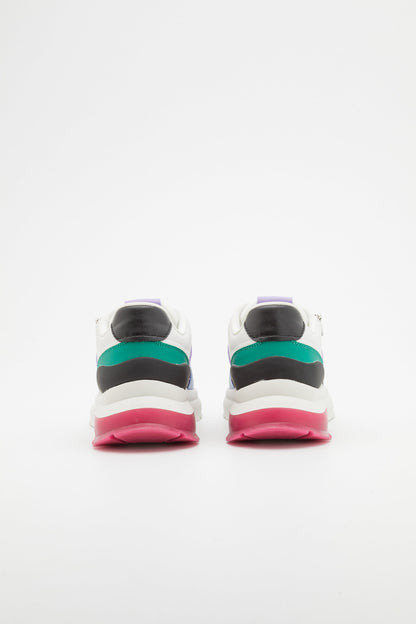 Anna Field Leather- Trainers - White/Multi-Coloured
