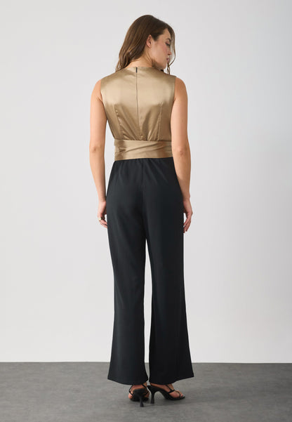 Anna Field Jumpsuit - Beige/black