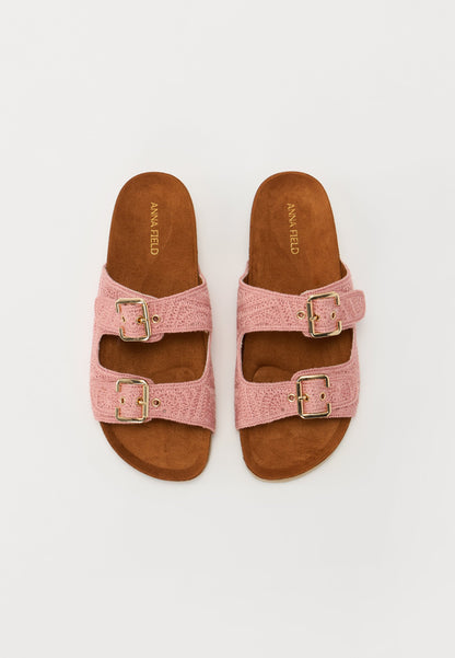 Anna Field Mules - Light Rose