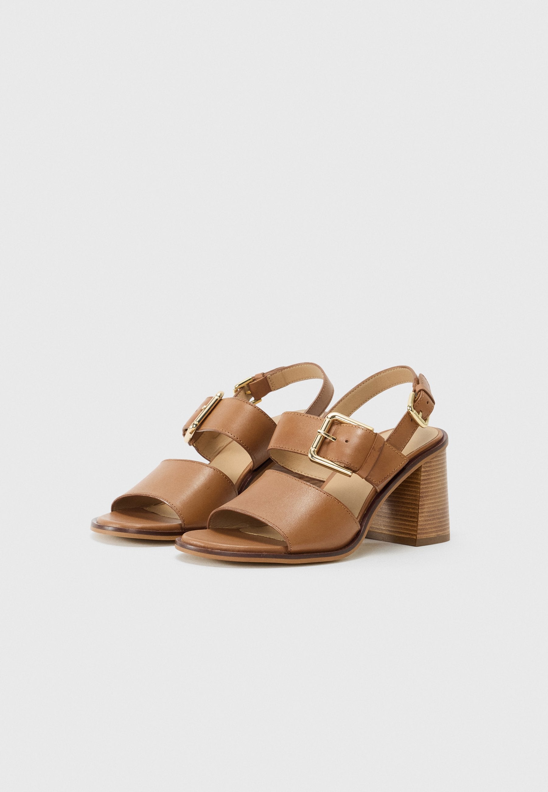 Anna Field LEATHER - High Heeled Sandals - Cognac