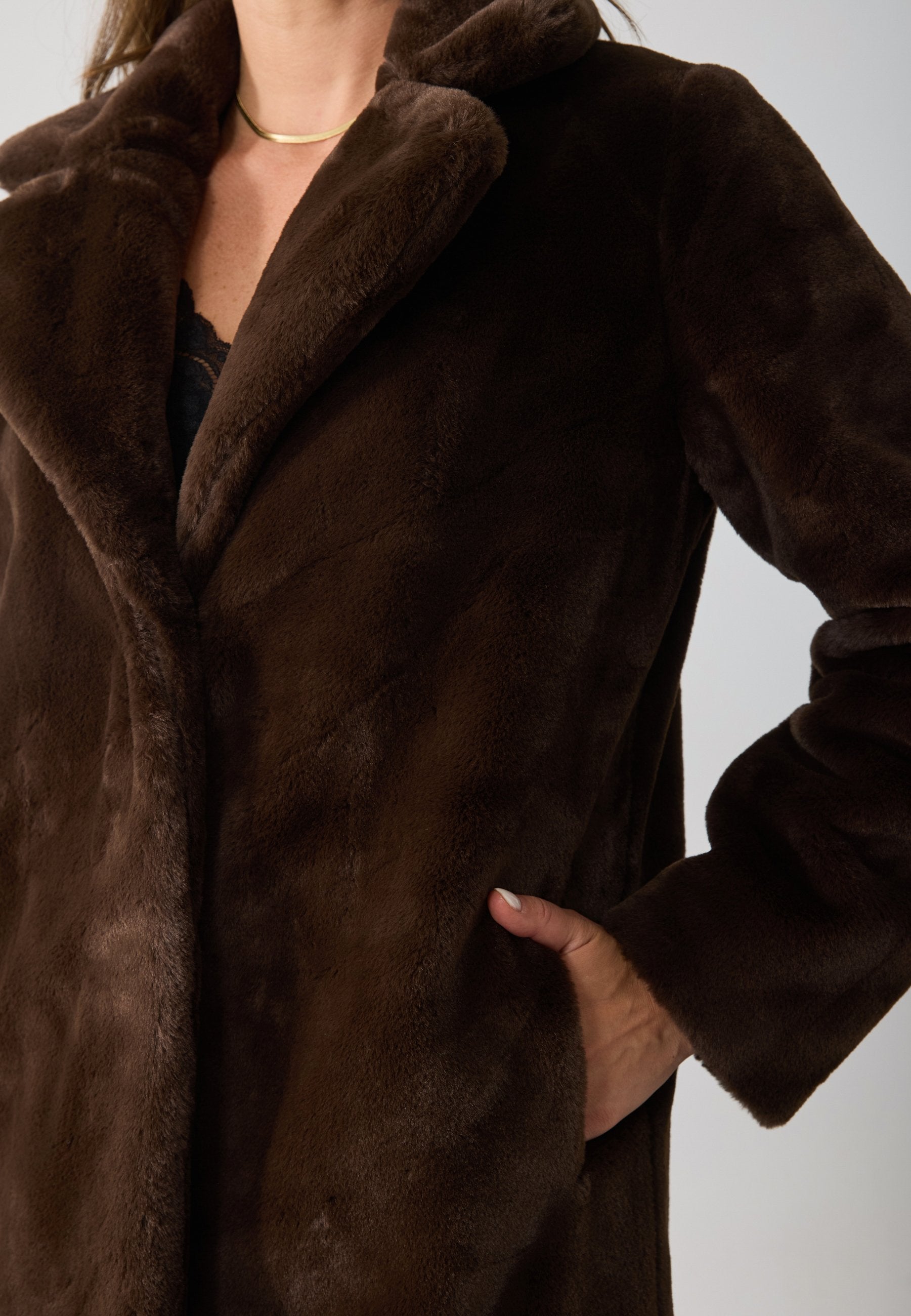 Anna Field Winter Coat - Dark Brown