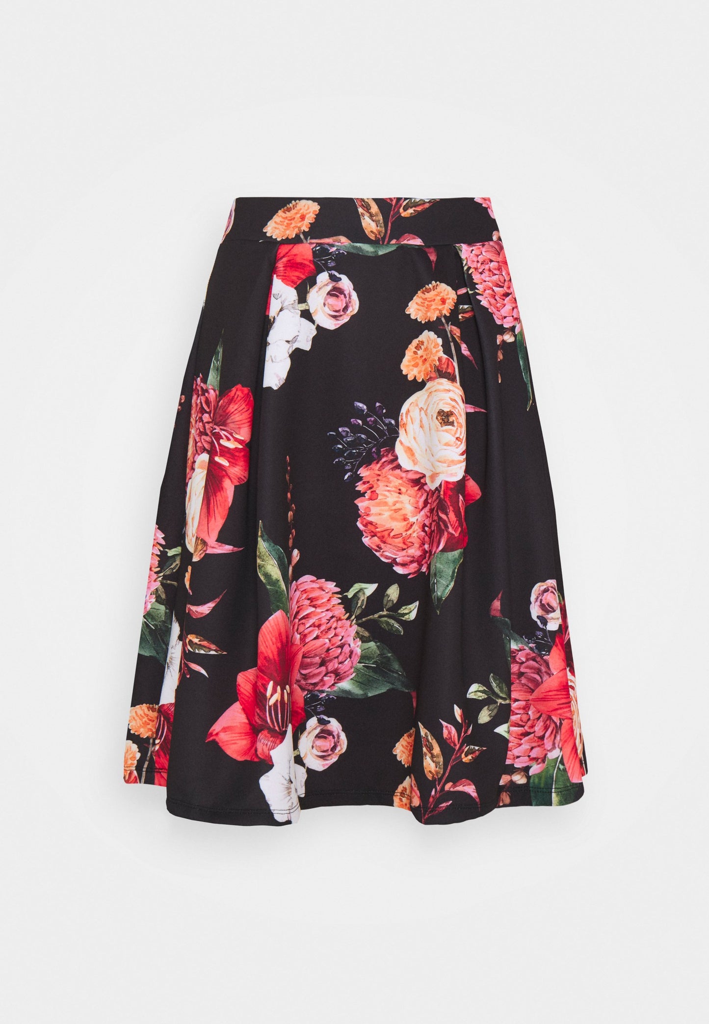 Anna Field Pleated Skirt -Black/Pink