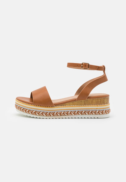 Anna Field Platform Sandals - Cognac