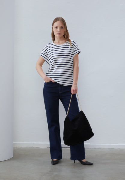 Anna Field 2 PACK - Print T-shirt - White/dark Blue/light Blue
