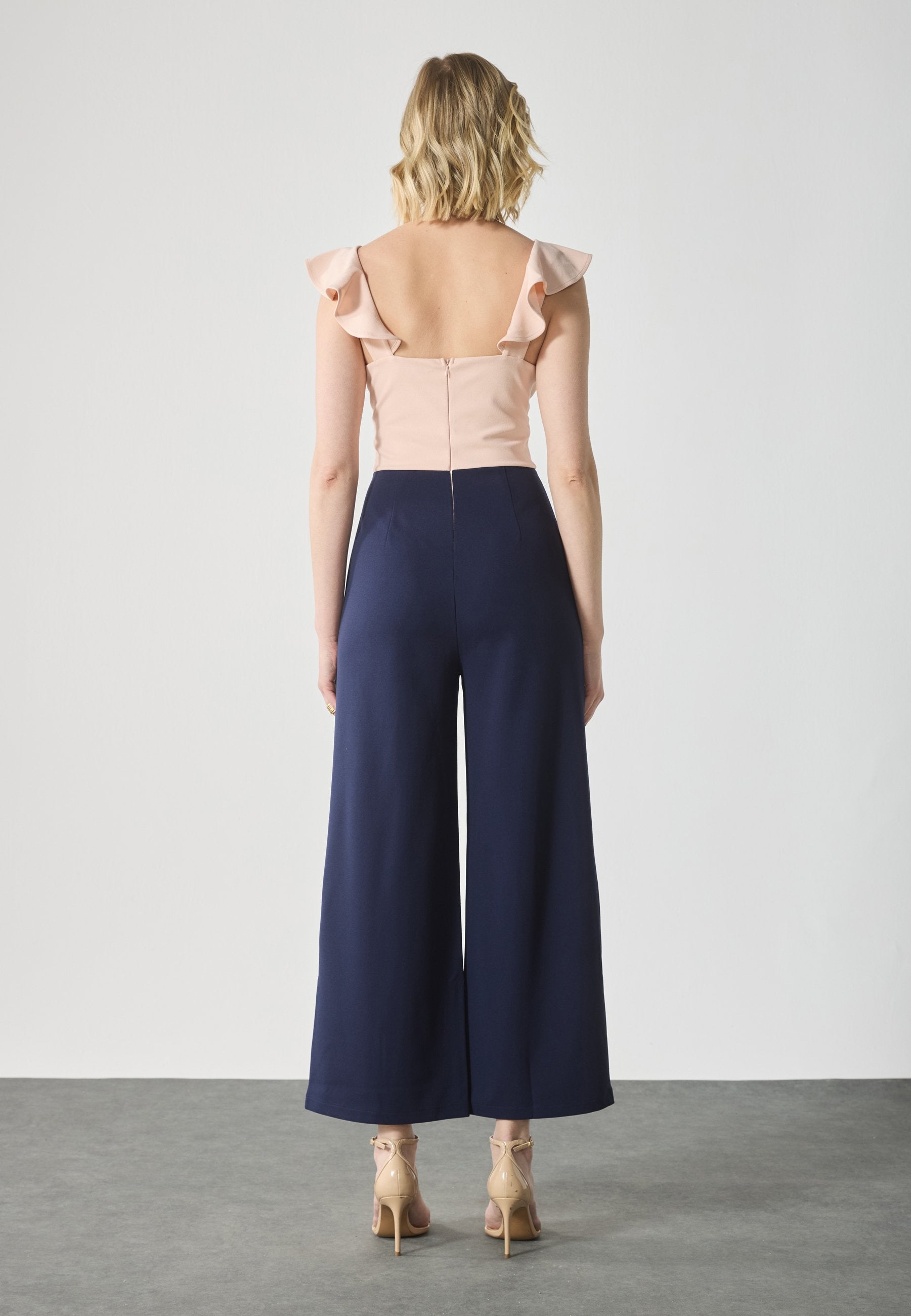 Anna Field Jumpsuit - Cameo Rose/navy