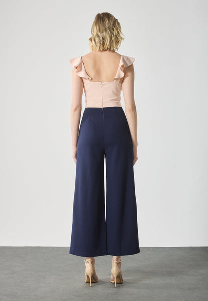 Anna Field Jumpsuit - Cameo Rose/navy