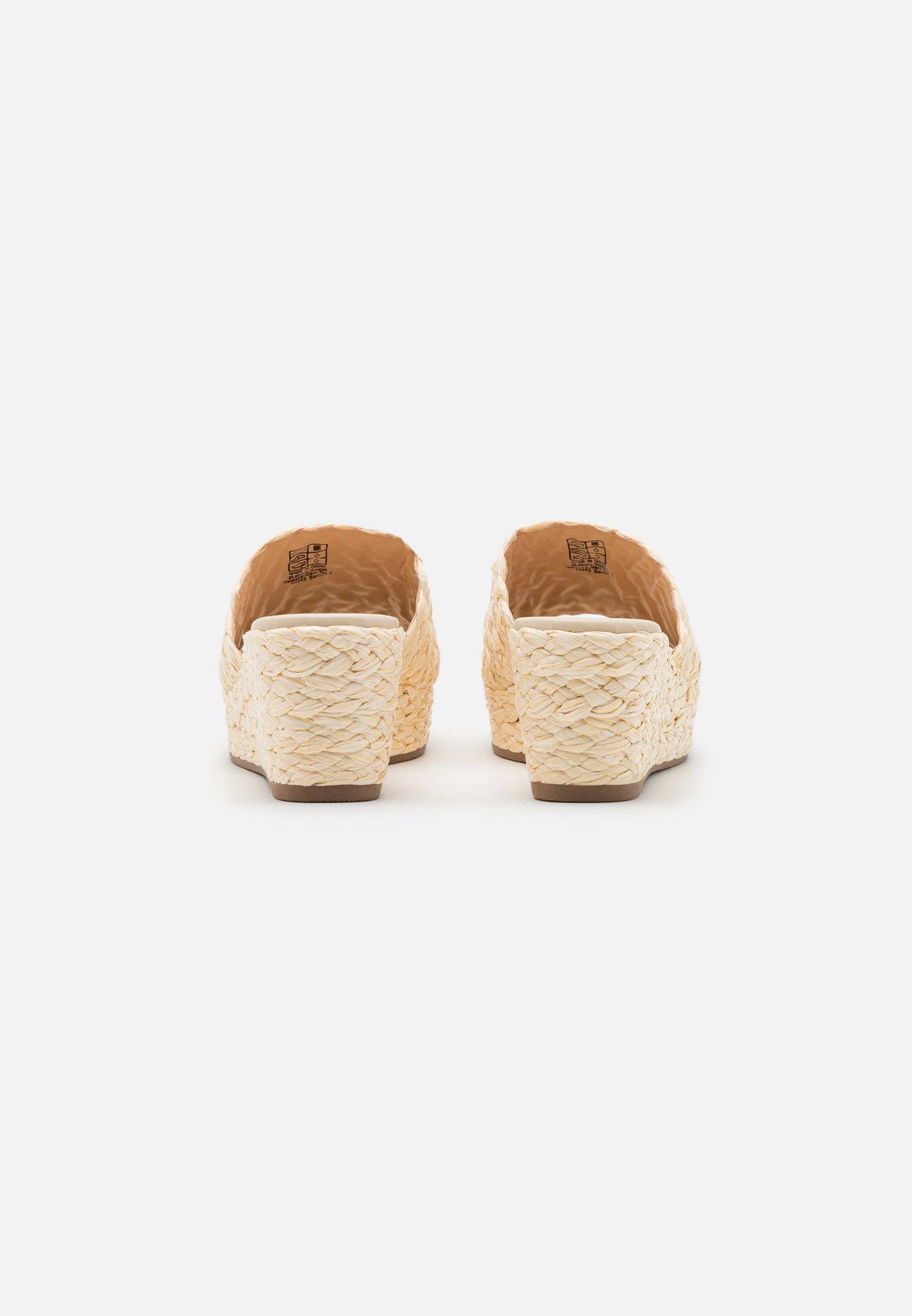 Anna Field Heeled Mules - Beige