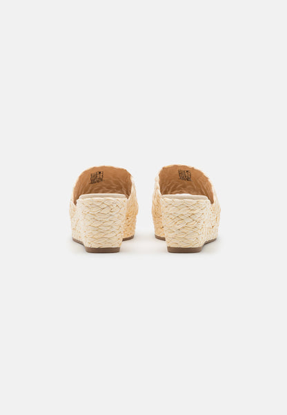 Anna Field Heeled Mules - Beige