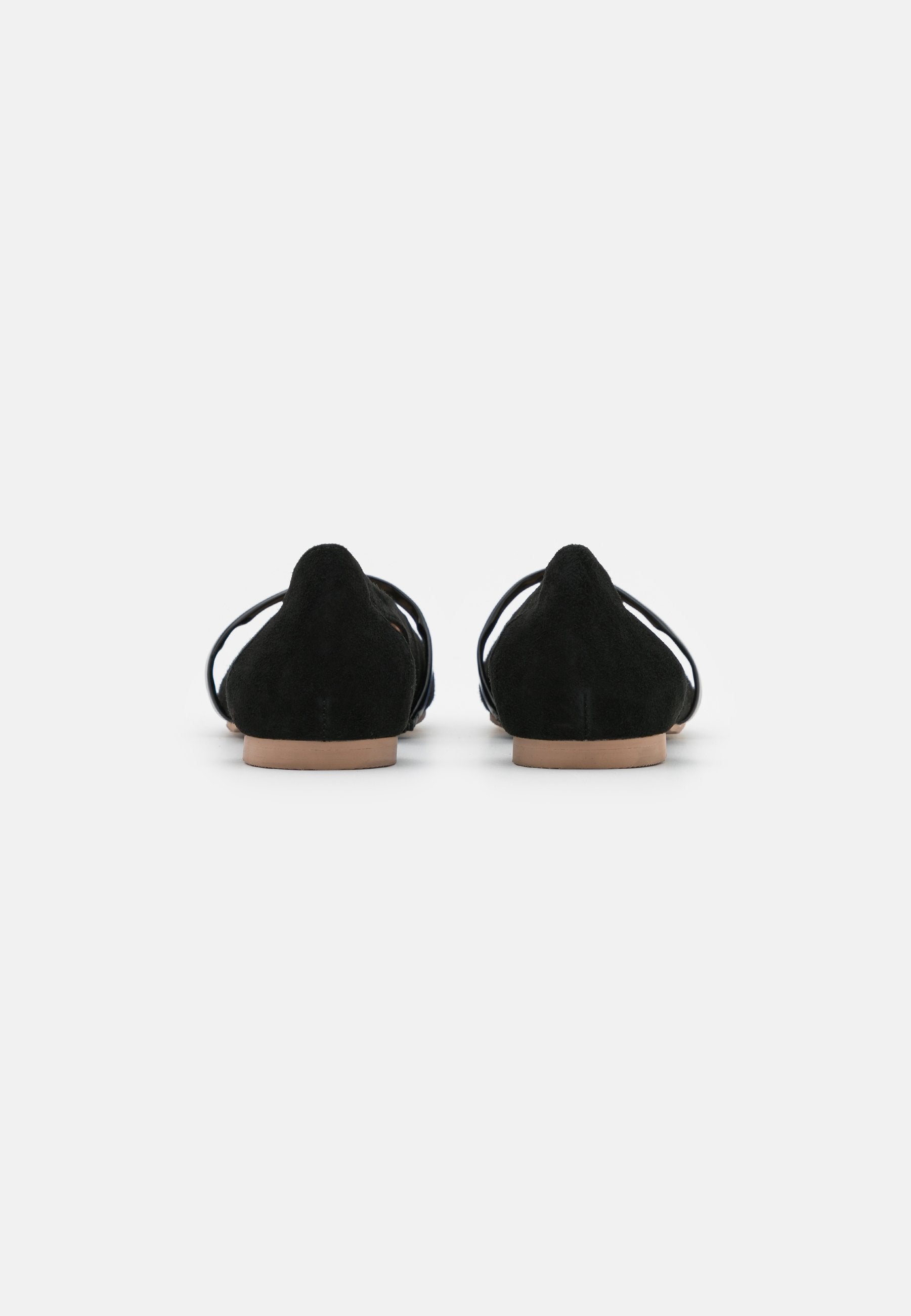 Anna Field Leather - Ankle Strap Ballet Pumps - Black