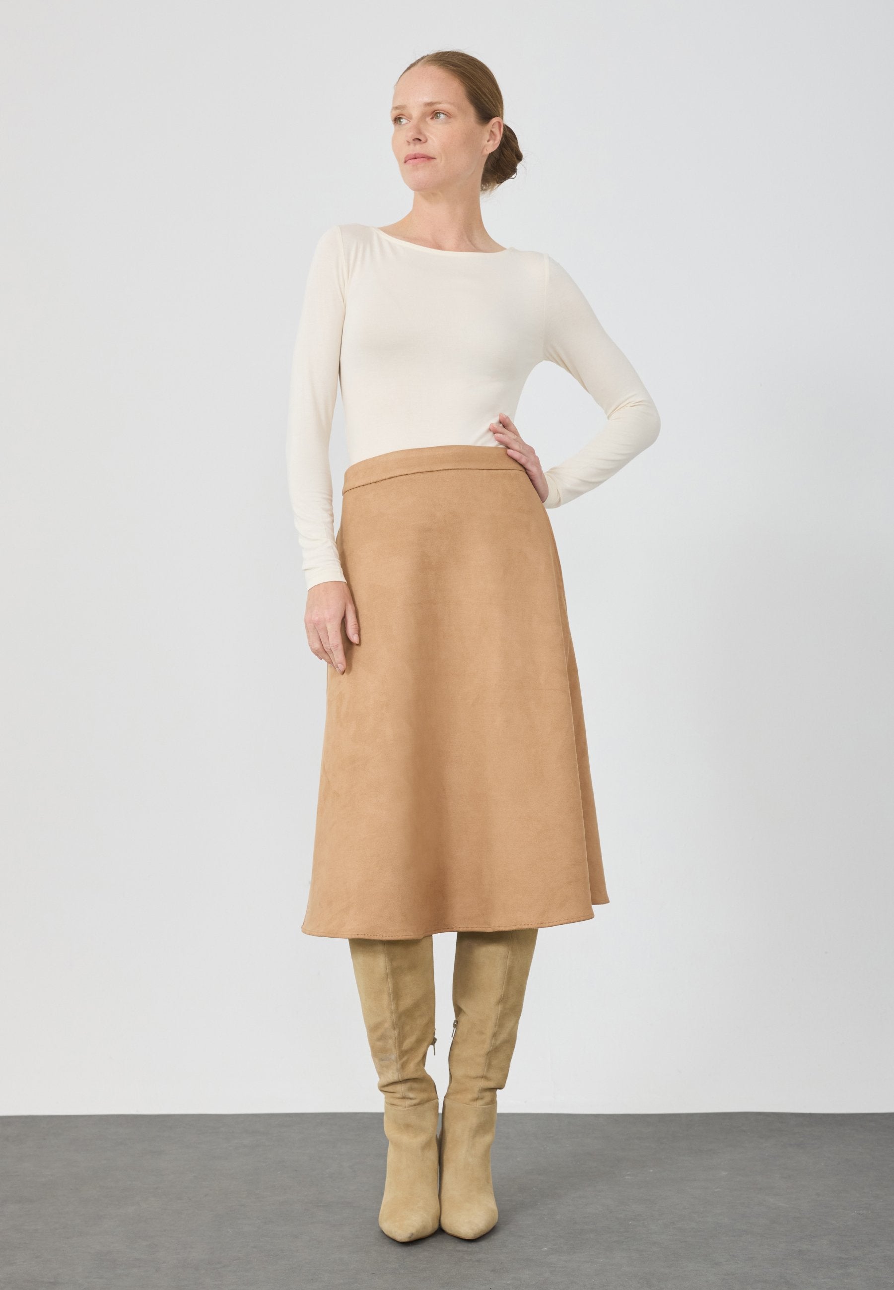 Anna Field SUEDE A LINE SKIRT - A-line Skirt - Brown