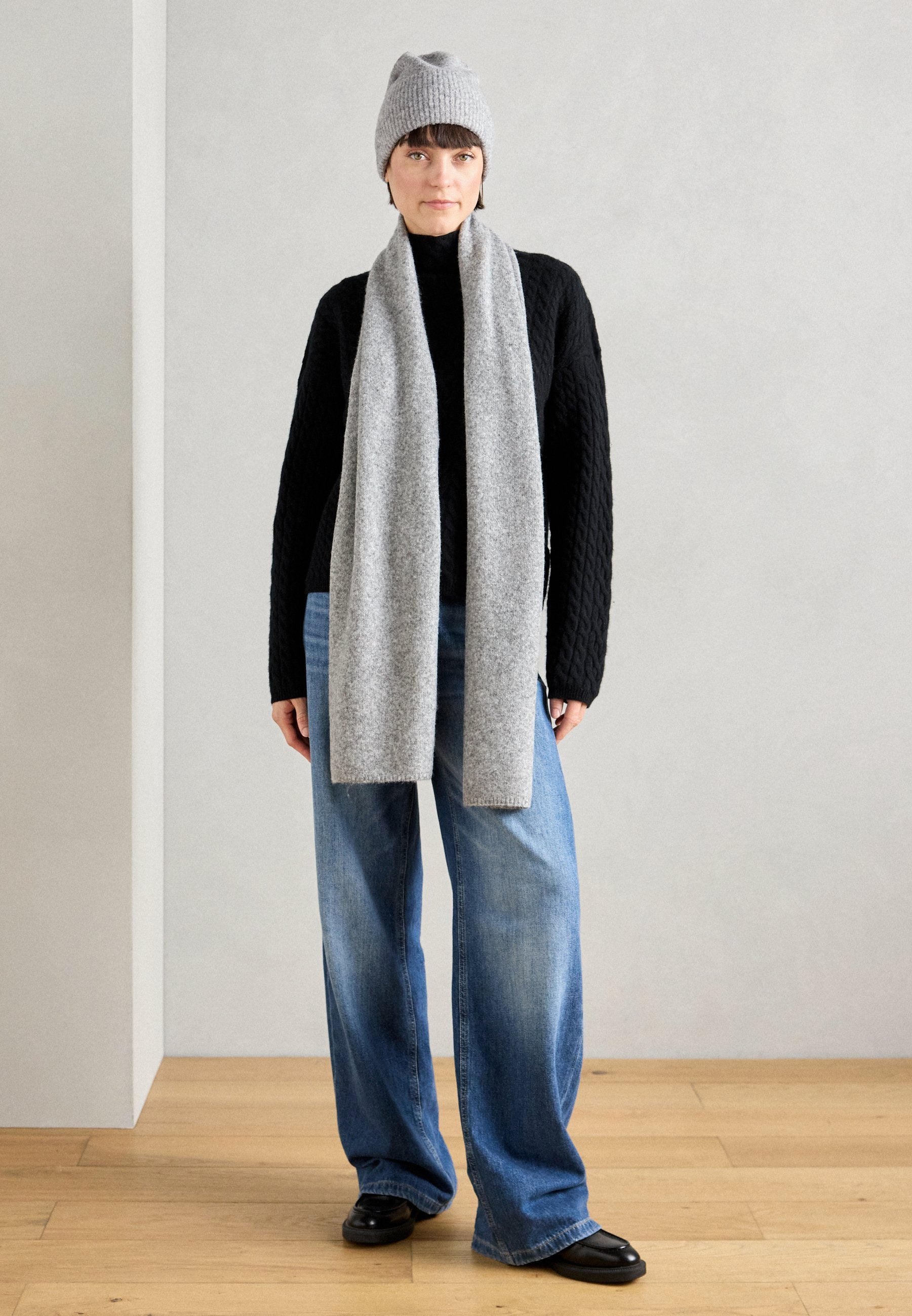 Anna Field SET - Beanie - Grey Melange