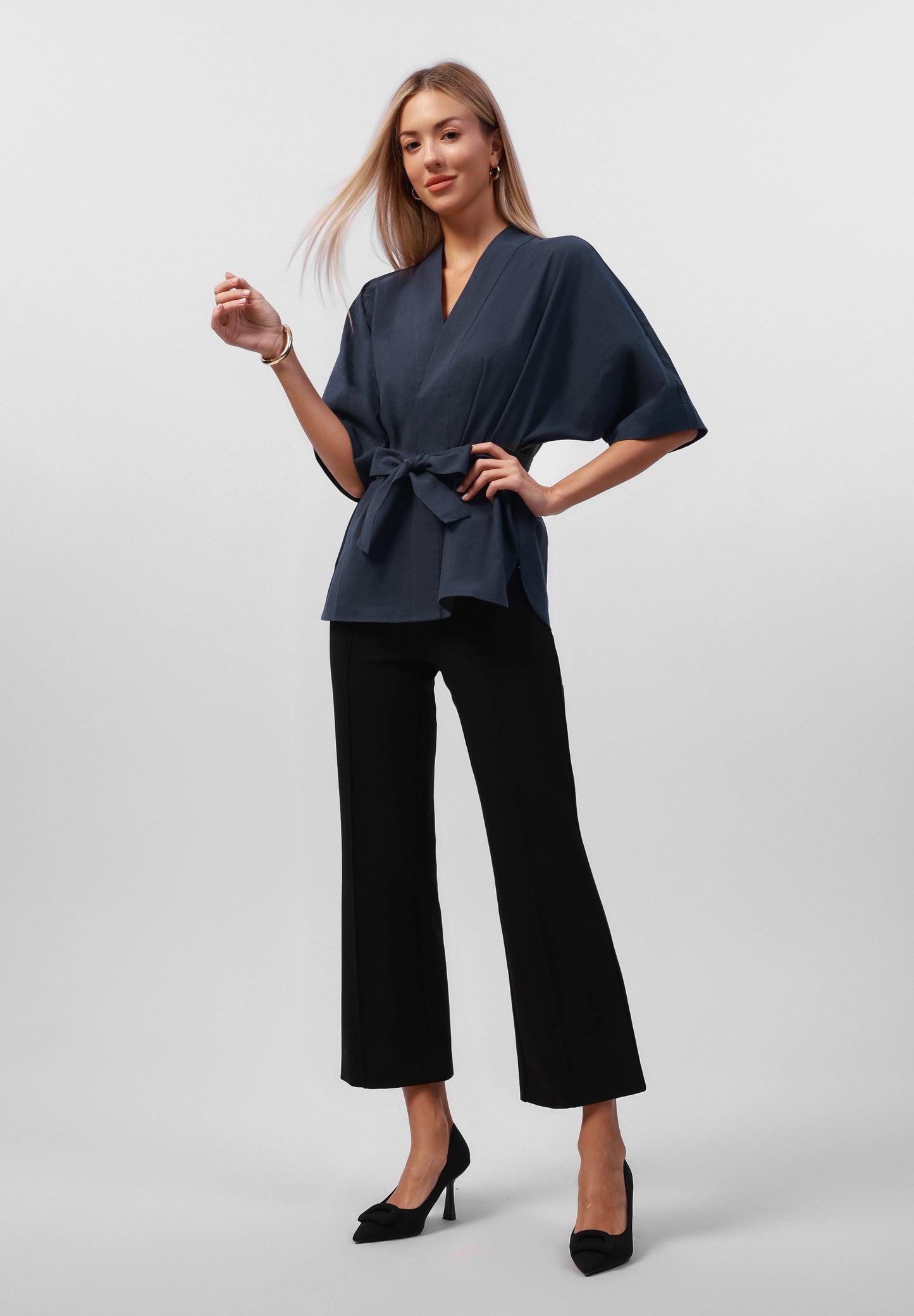 Anna Field Blouse - Navy