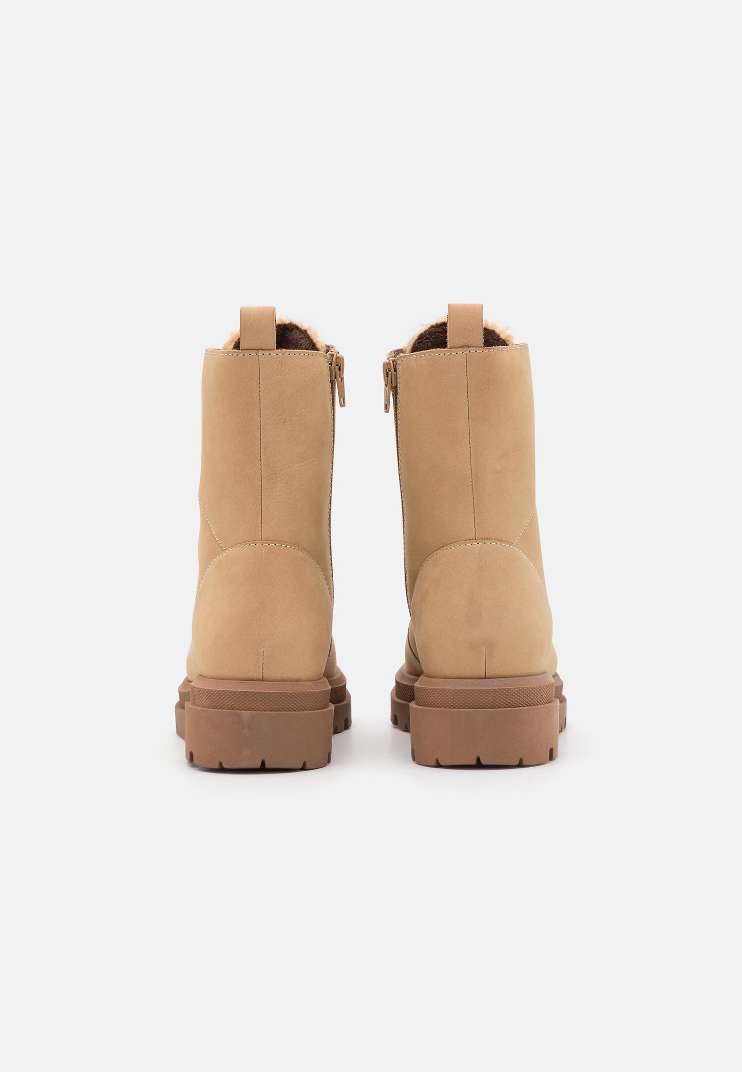 Anna Field Leather - Platform Ankle Boots - Beige