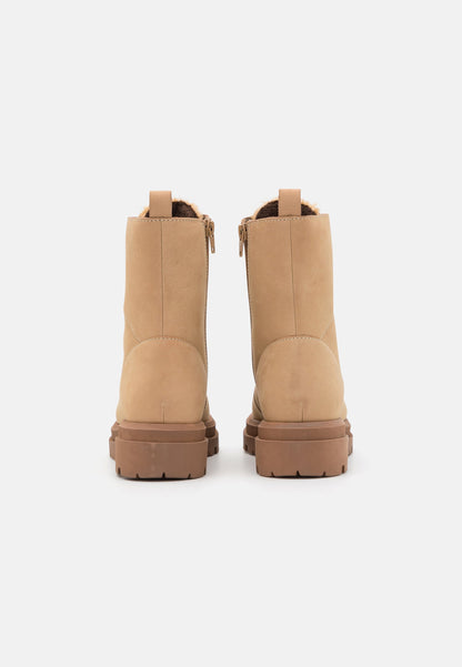 Anna Field Leather - Platform Ankle Boots - Beige