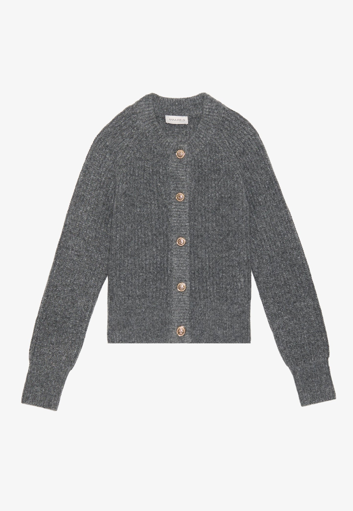 Anna Field Cardigan - Mid Grey Melange