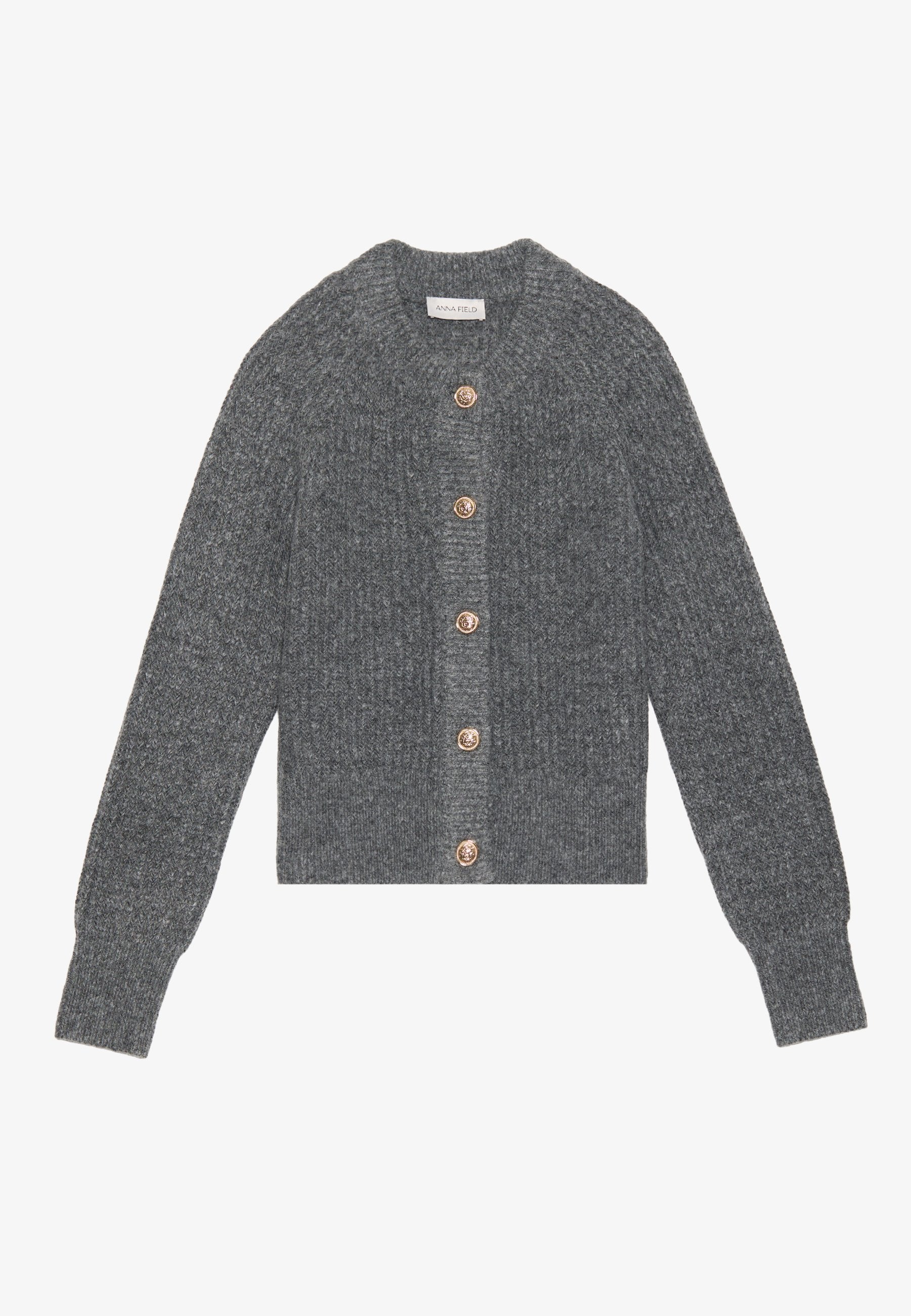 Anna Field Cardigan - Mid Grey Melange