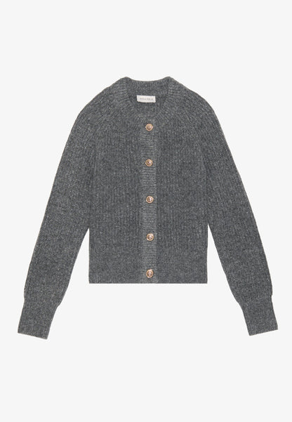 Anna Field Cardigan - Mid Grey Melange