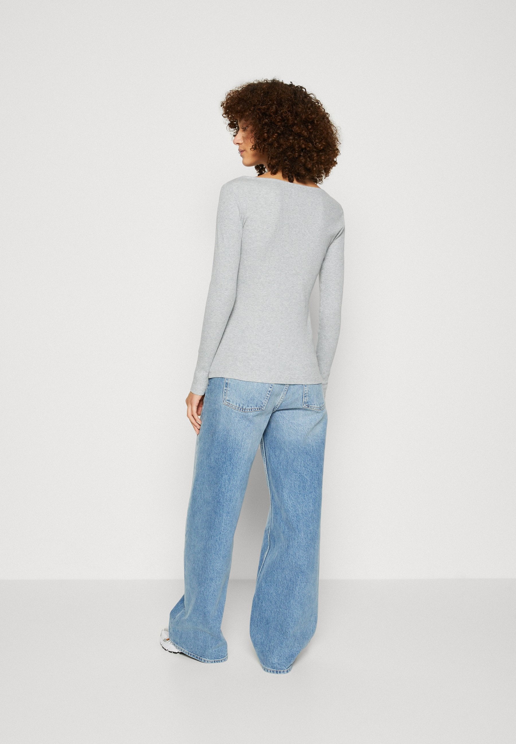 Anna Field Long Sleeved Top - Mottled Grey