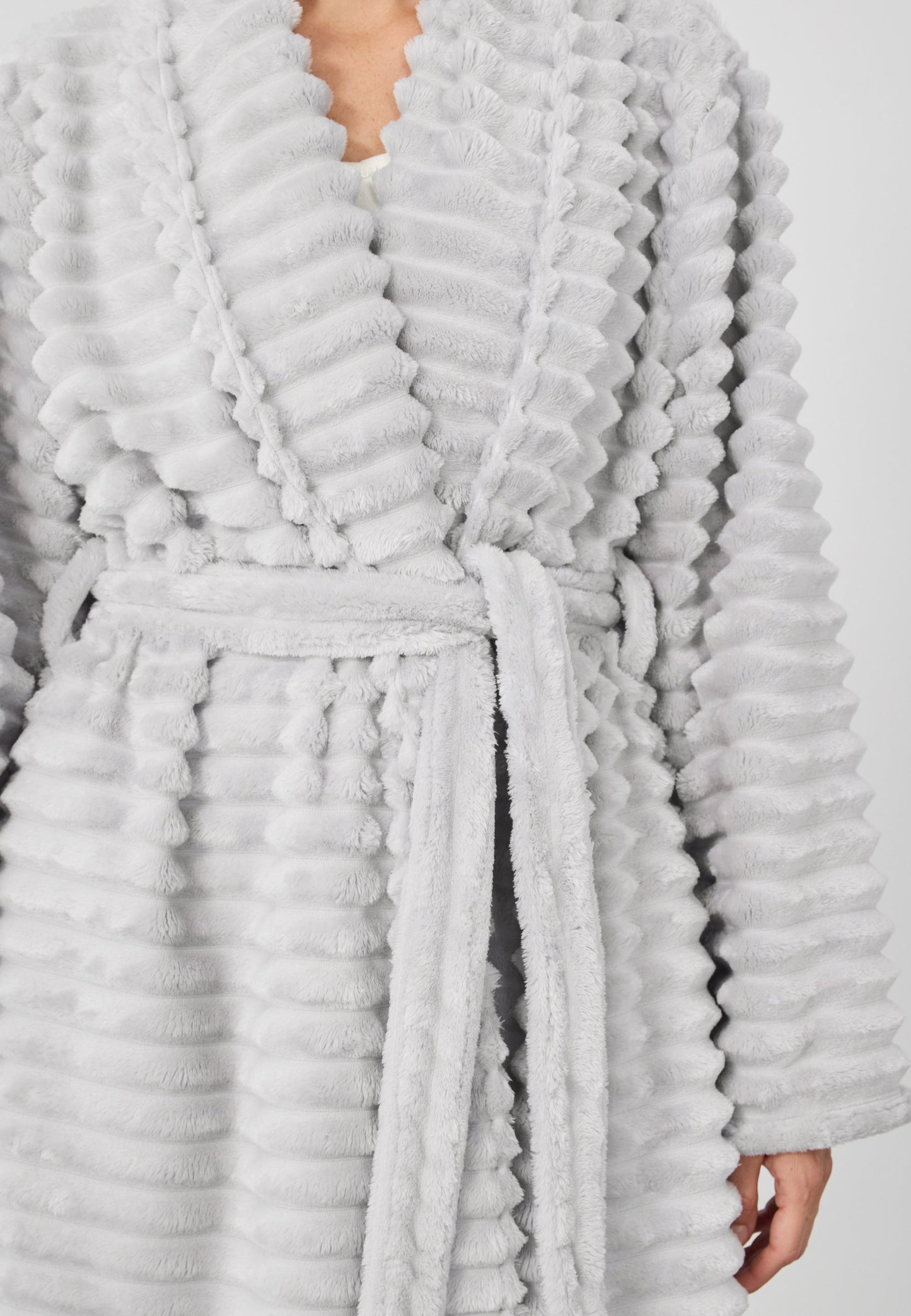Anna Field Dressing Gown - Grey