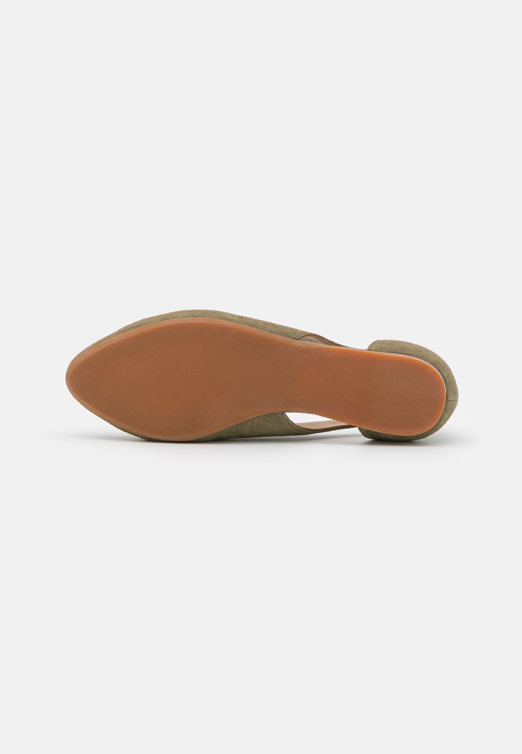  Leather- Ballet Pumps - Olive