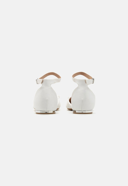 Anna Field BREEZE - Ankle Strap Ballet Pumps - White